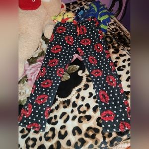 Lipstick kiss lips pajama pants